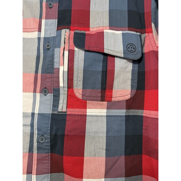 Wrangler All Terrain Gear ATG Men’s Red Plaid Shirt Sleeve‎ Shirt Vented Small - Picture 4 of 7